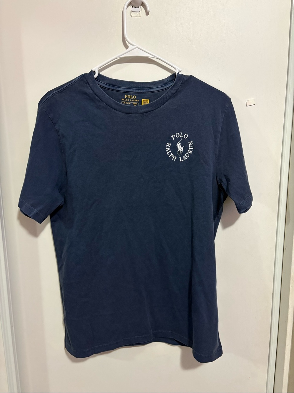 Boys Polo Ralph Lauren Logo Cotton Jersey Tee Size L (14-16) Blue NWT